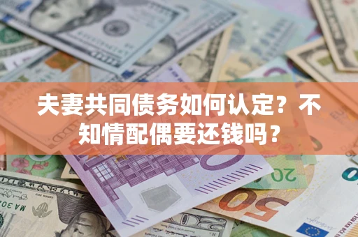 济南夫妻共同债务如何认定？不知情配偶要还钱吗？