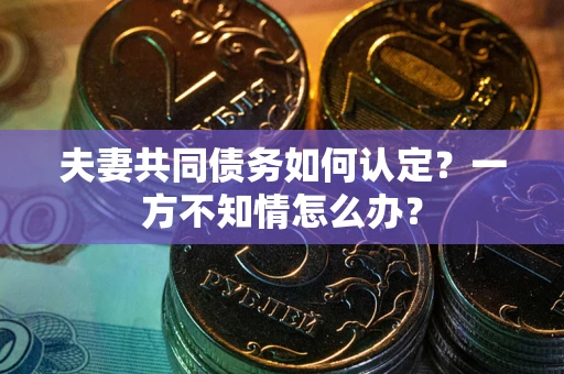 济南夫妻共同债务如何认定？一方不知情怎么办？