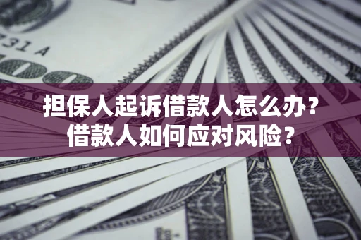 济南担保人起诉借款人怎么办？借款人如何应对风险？